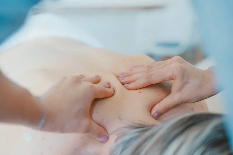 Relaxation massage session in progress at a professional spa